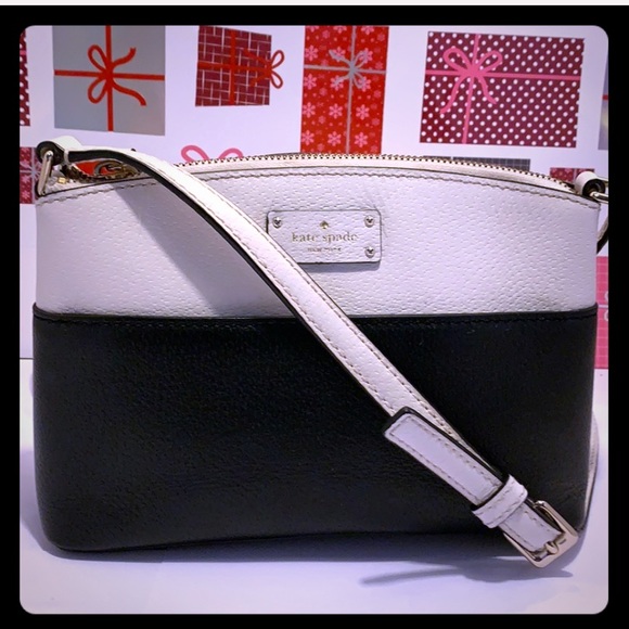 Kate Spade ♠️ Black/ White Mini CrossbodySling Bag - Picture 2 of 8